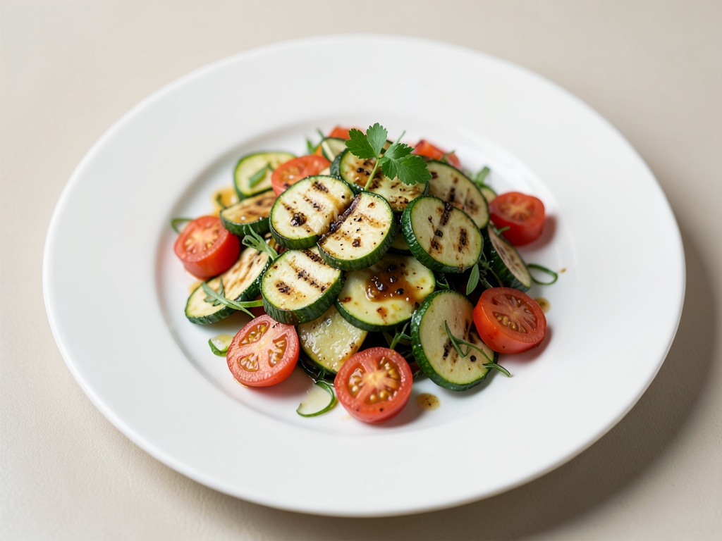 Insalata di zucchine e pomodori alla griglia