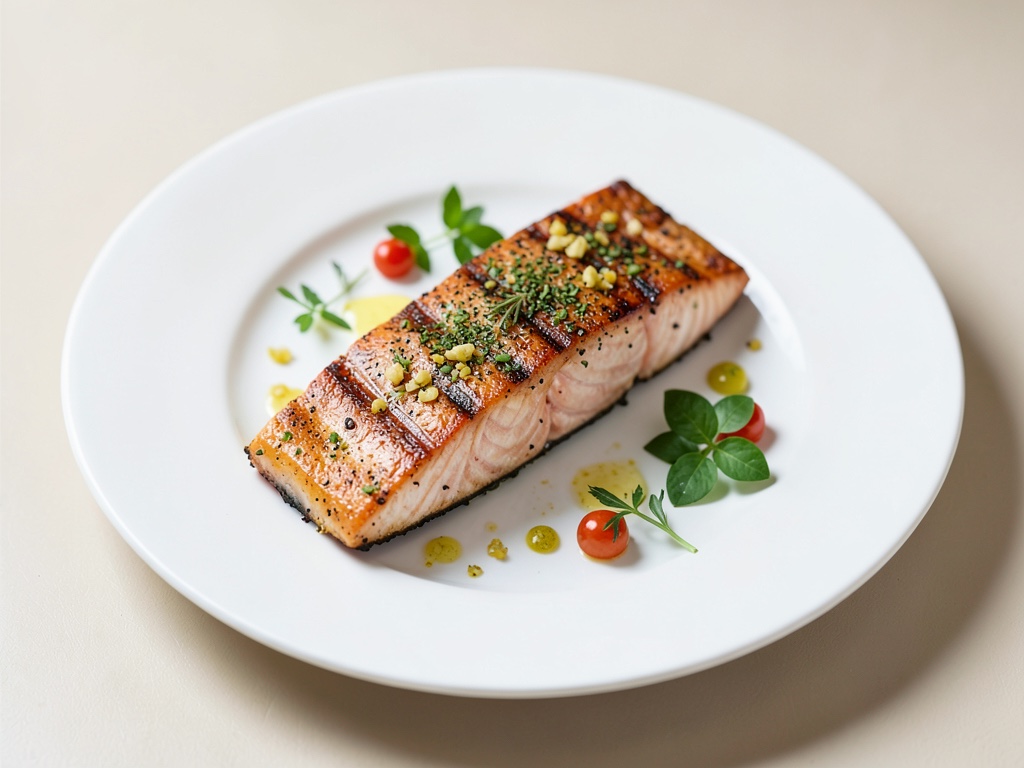 Salmone alla griglia con crosta al limone e pepe