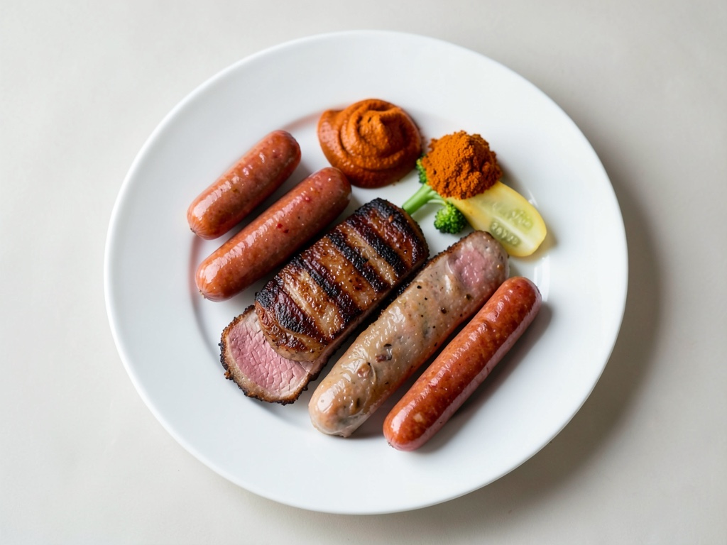 Carne alla griglia, salsicce e verdure