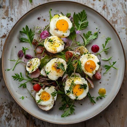 Chicory Leaves Stuffed with Egg and Anchovy Cream