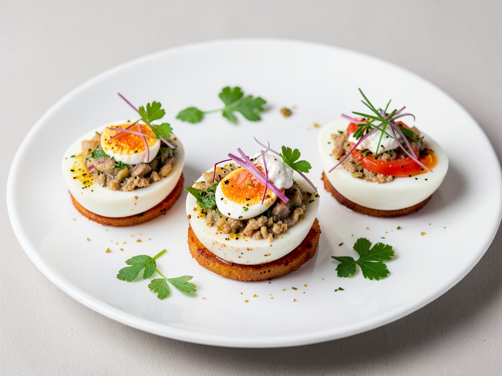 Tres variantes creativas para huevos duros rellenos