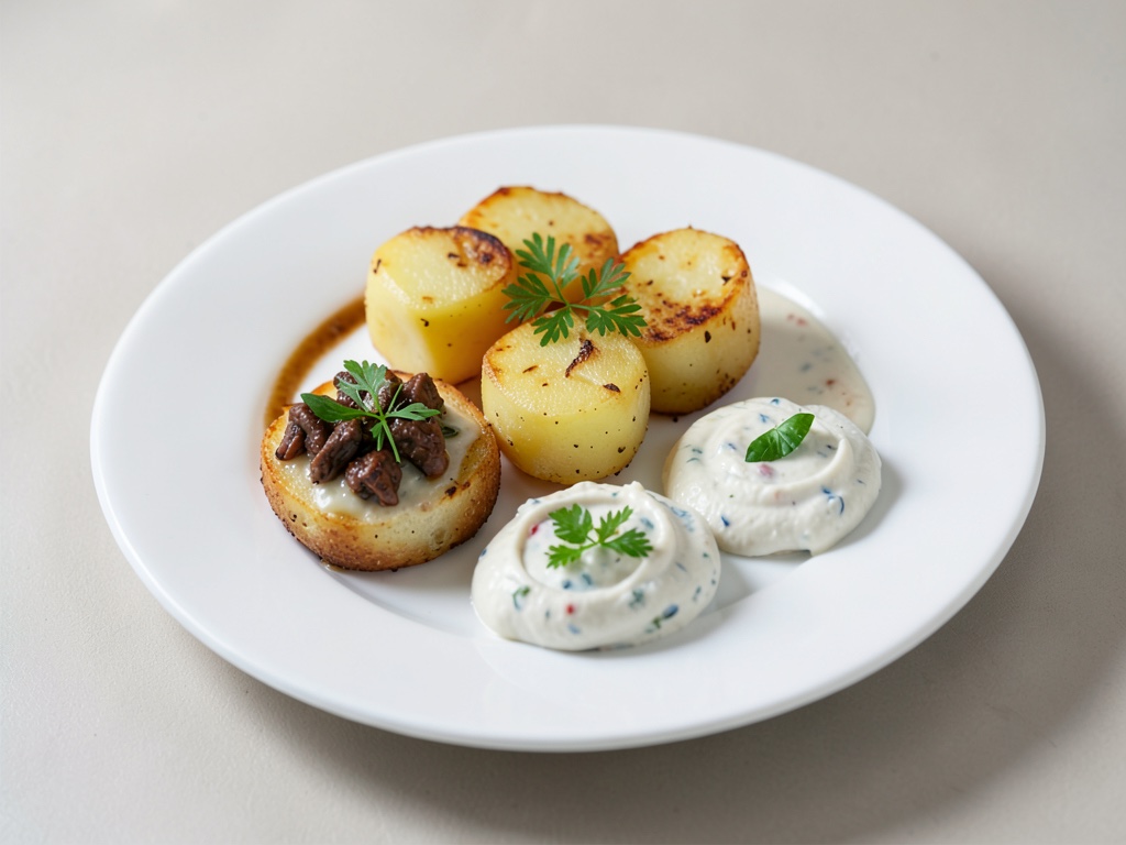 Patate con tre diversi condimenti
