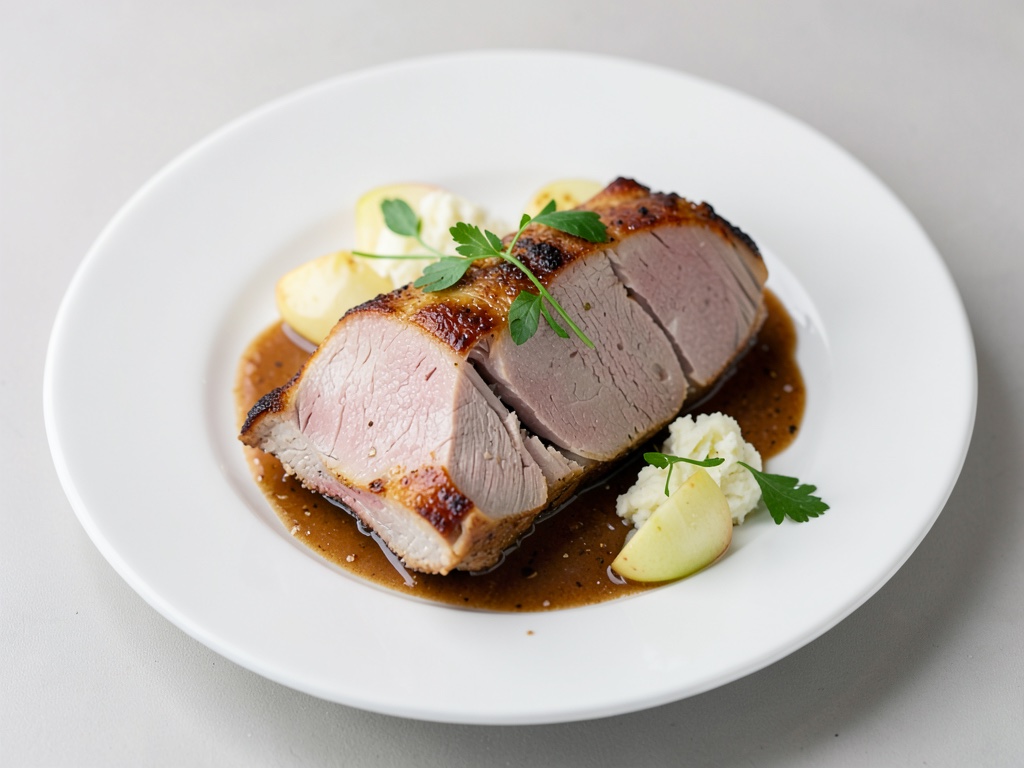 Tenero arrosto di vitello con mela e rafano