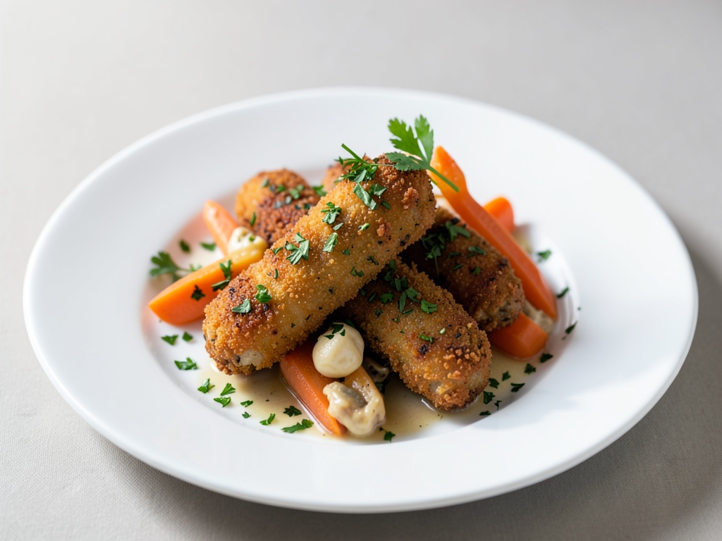 Croustillantes escalopes de poulet aux herbes et carottes