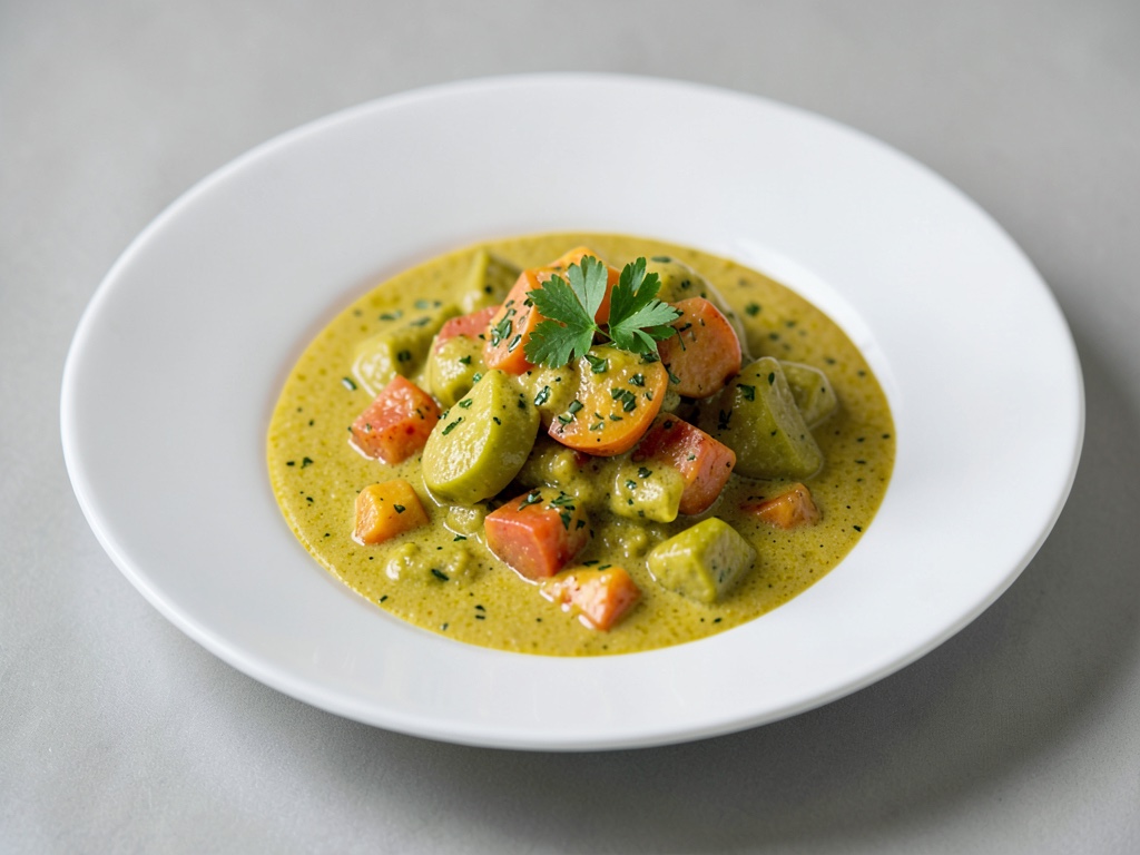 Crema di verdure gialle al curry