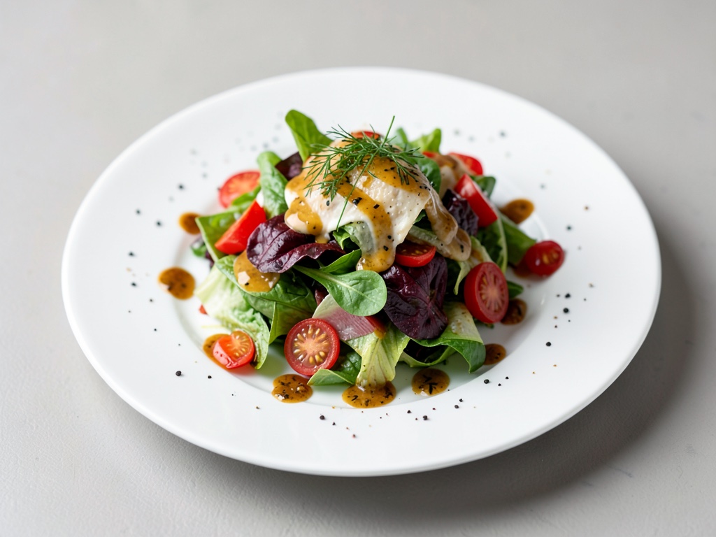 Insalata mista colorata con vinaigrette