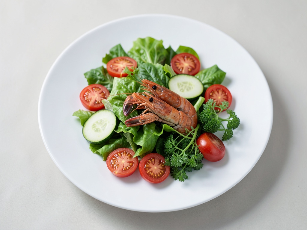 Insalata di gamberi colorata