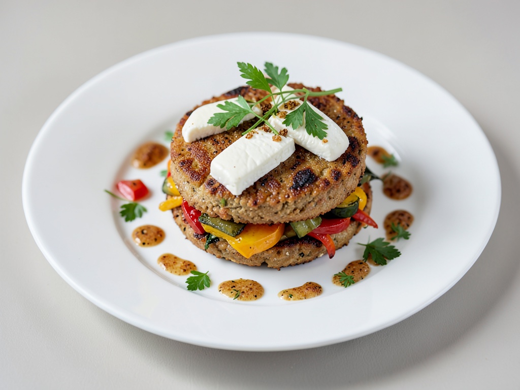 Hamburger croccanti alle verdure con Halloumi