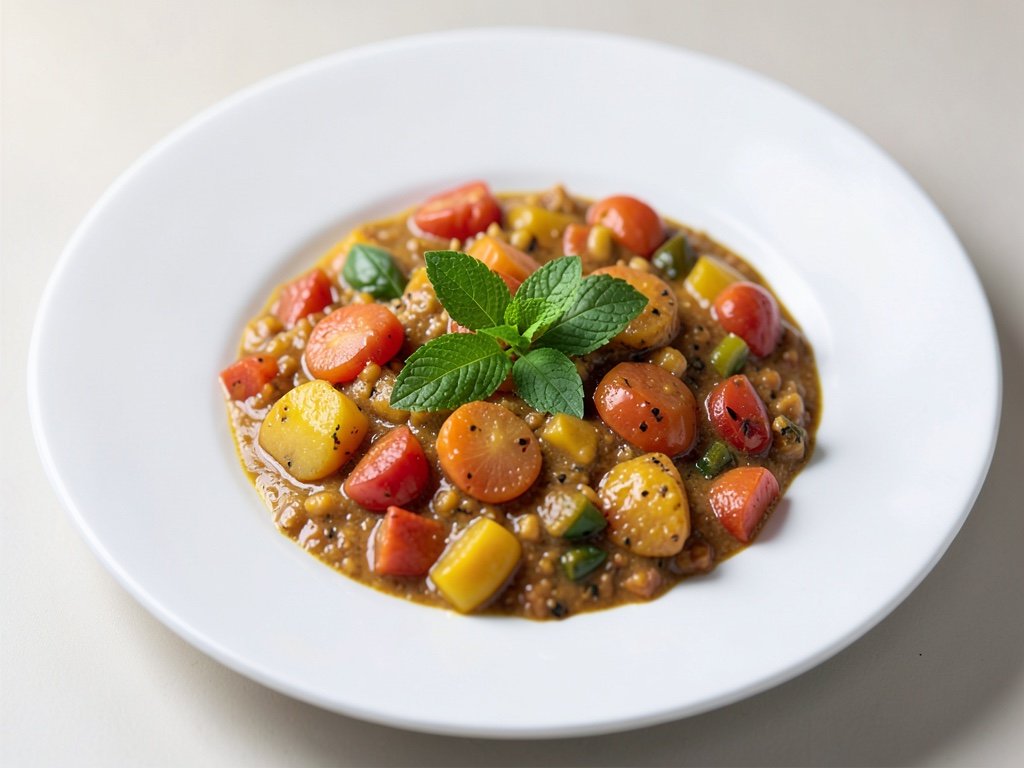 Curry de légumes aux clémentines et menthe