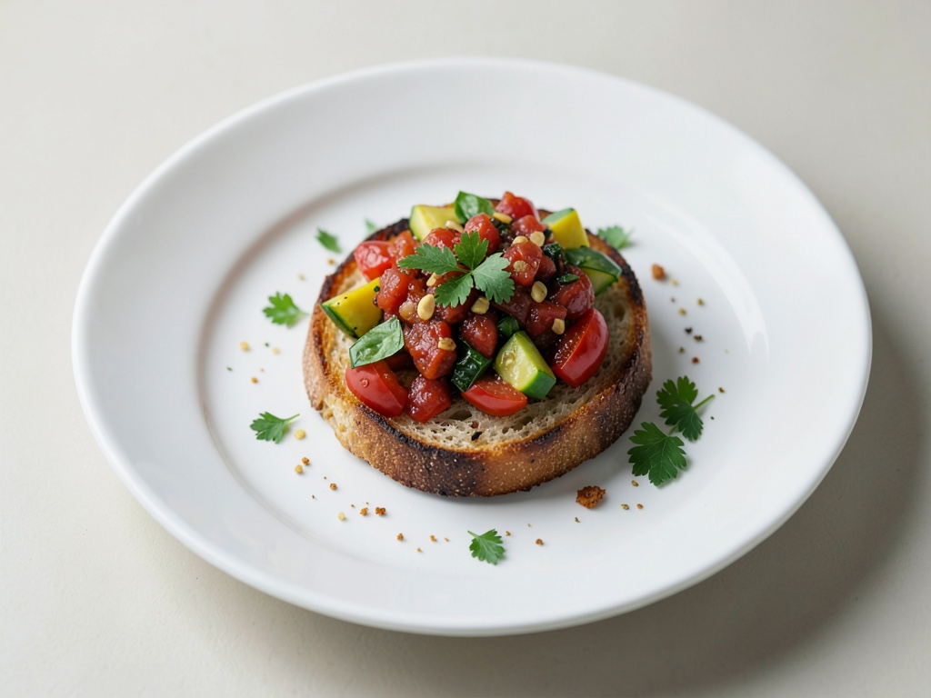 Crostini di verdure con salsa