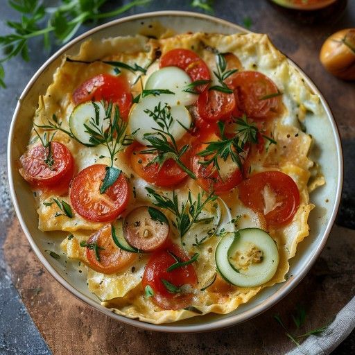 Gratin de poisson et légumes croustillant en pâte feuilletée