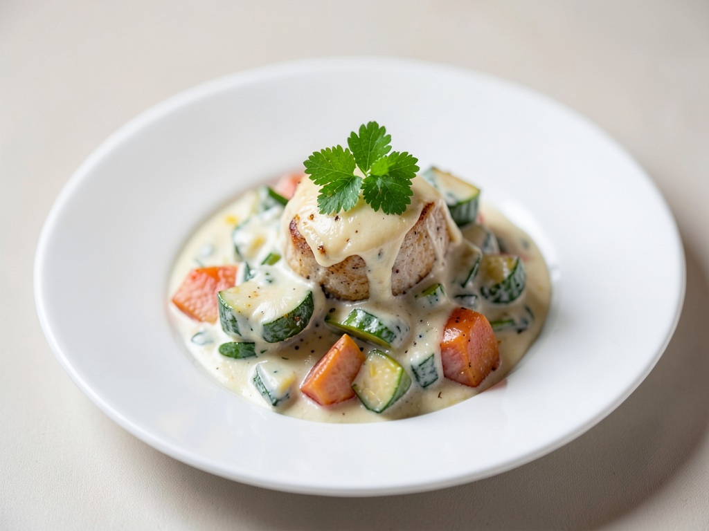 Padella cremosa di burro e verdure