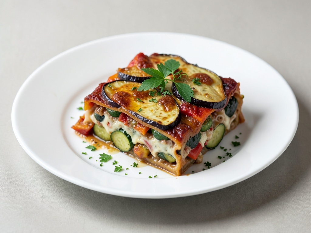 Gemüse-Lasagne mit Aubergine und Zucchini