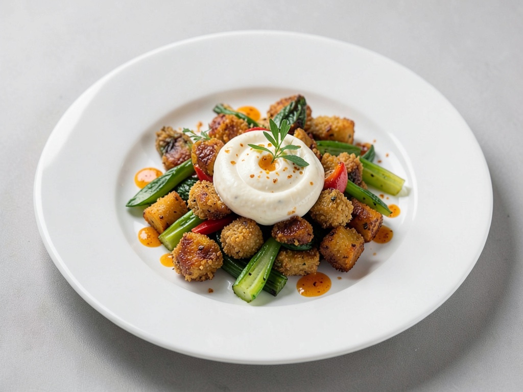 Verdure croccanti con fresco dip di formaggio all'arancia