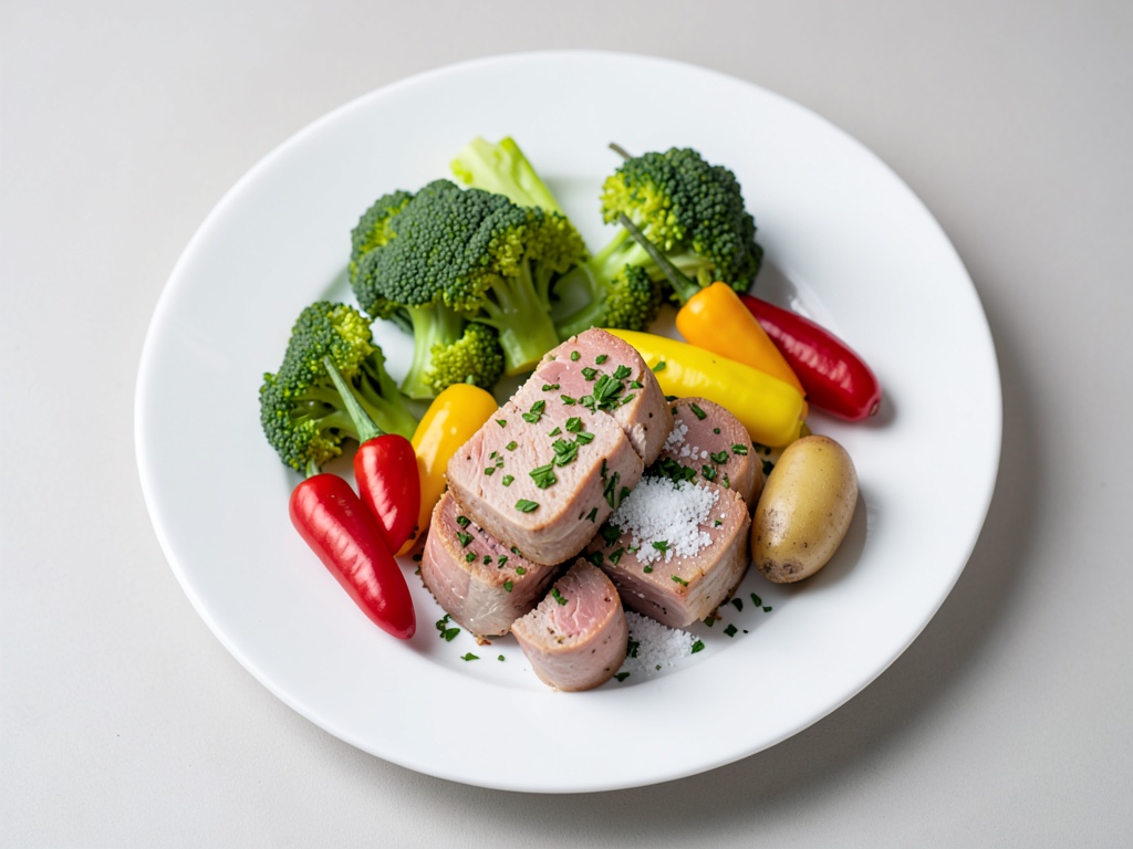 Croustillants de saumon avec mélange de légumes colorés