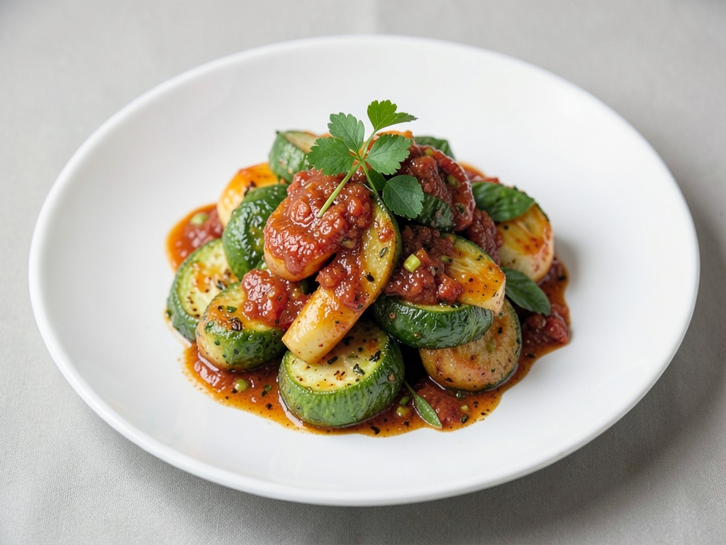 Légumes avec sauce piquante