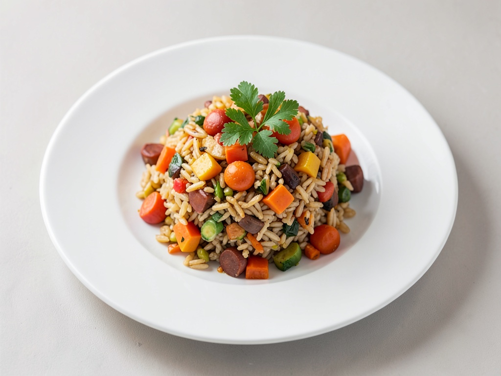 Padella di riso e verdure al forno