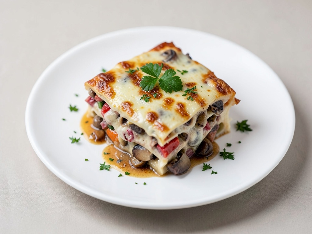 Gemüse-Pilz-Lasagne