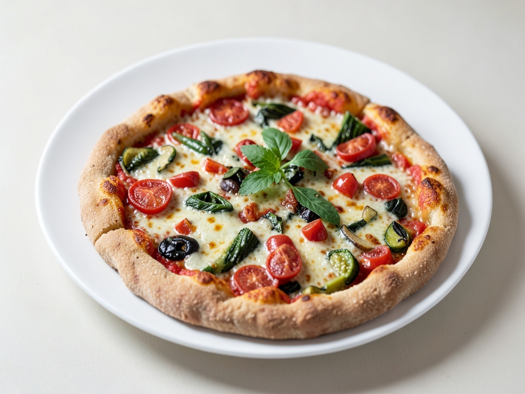 Pizza con verdure e impasto di farro integrale