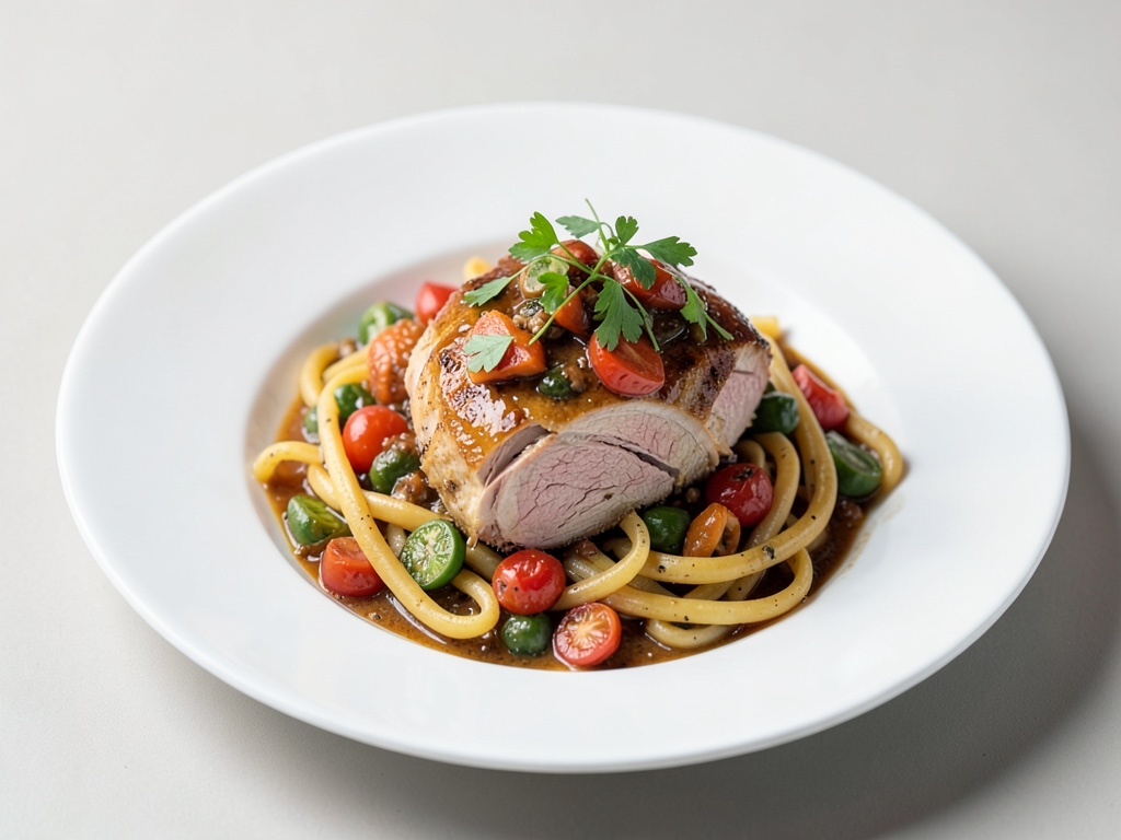 Padella di tacchino e verdure con Spätzle