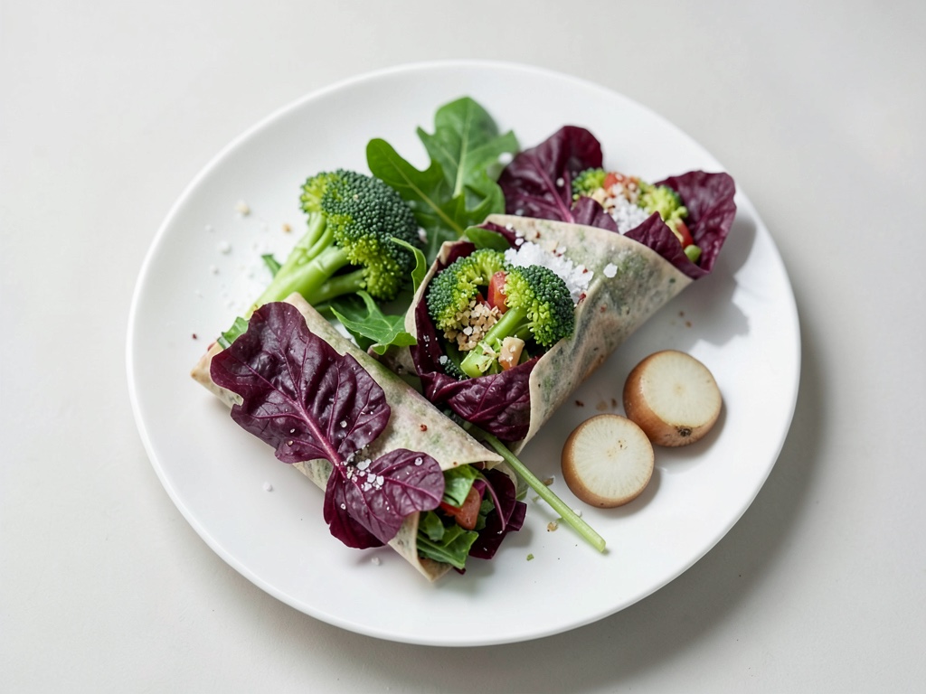Avvolgimenti croccanti di verdure con salsa di frutta