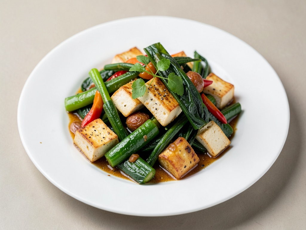 Verdure al wok con tofu
