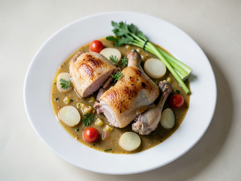 Ragoût crémeux de poulet et légumes