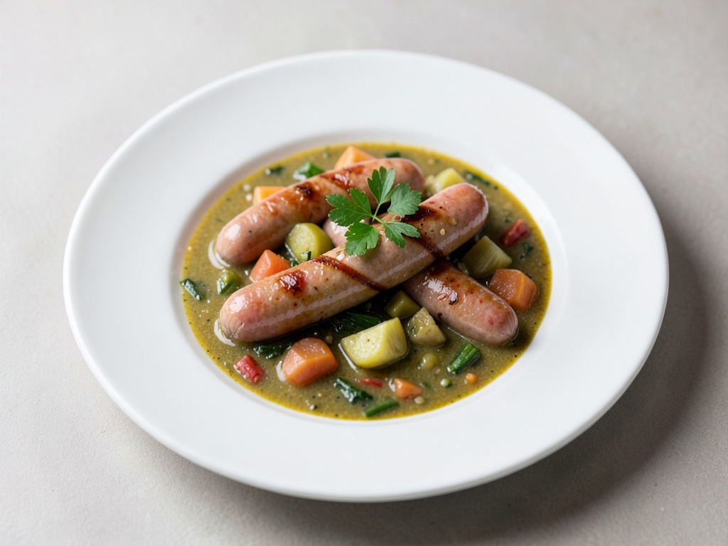 Stufato di verdure con salsicce viennesi