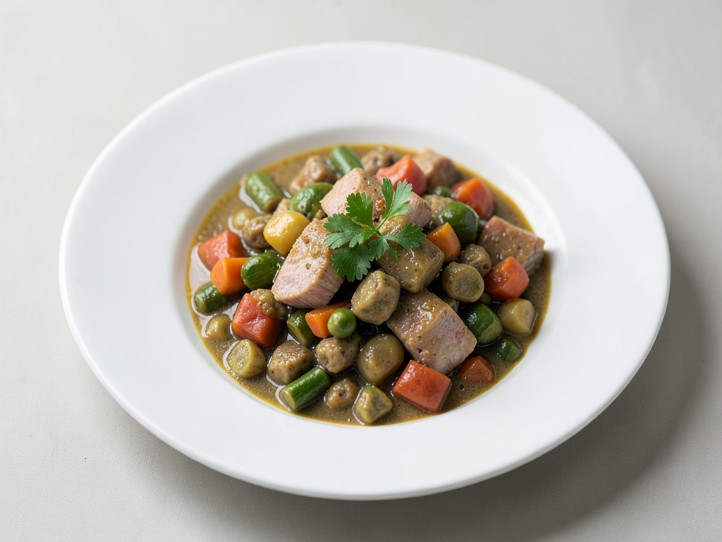 Ragoût de légumes avec cabillaud