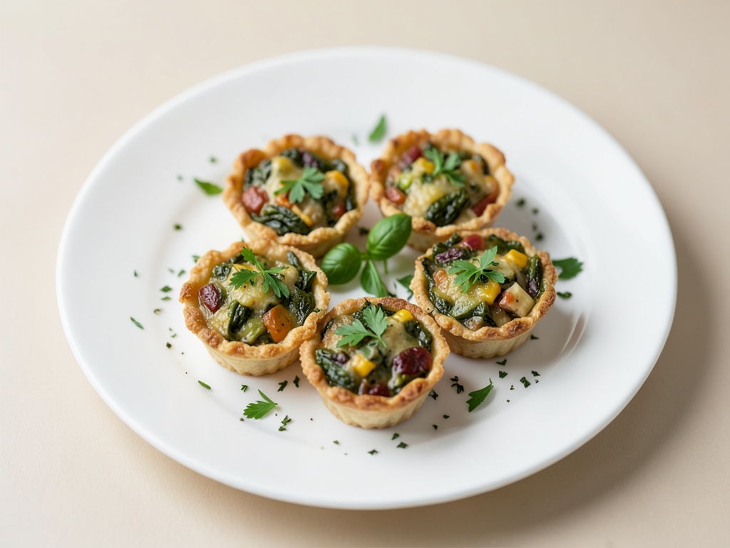 Tartelettes aux herbes et légumes