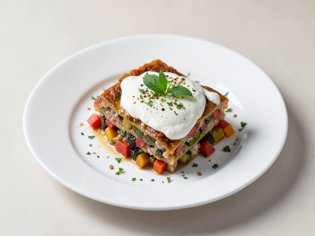 Lasaña de verduras con mozzarella