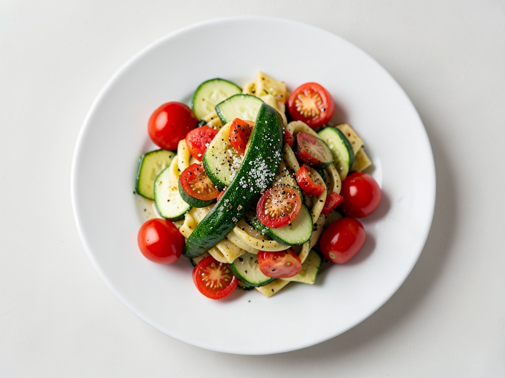 Spaghetti di Zucchine con Pomodori