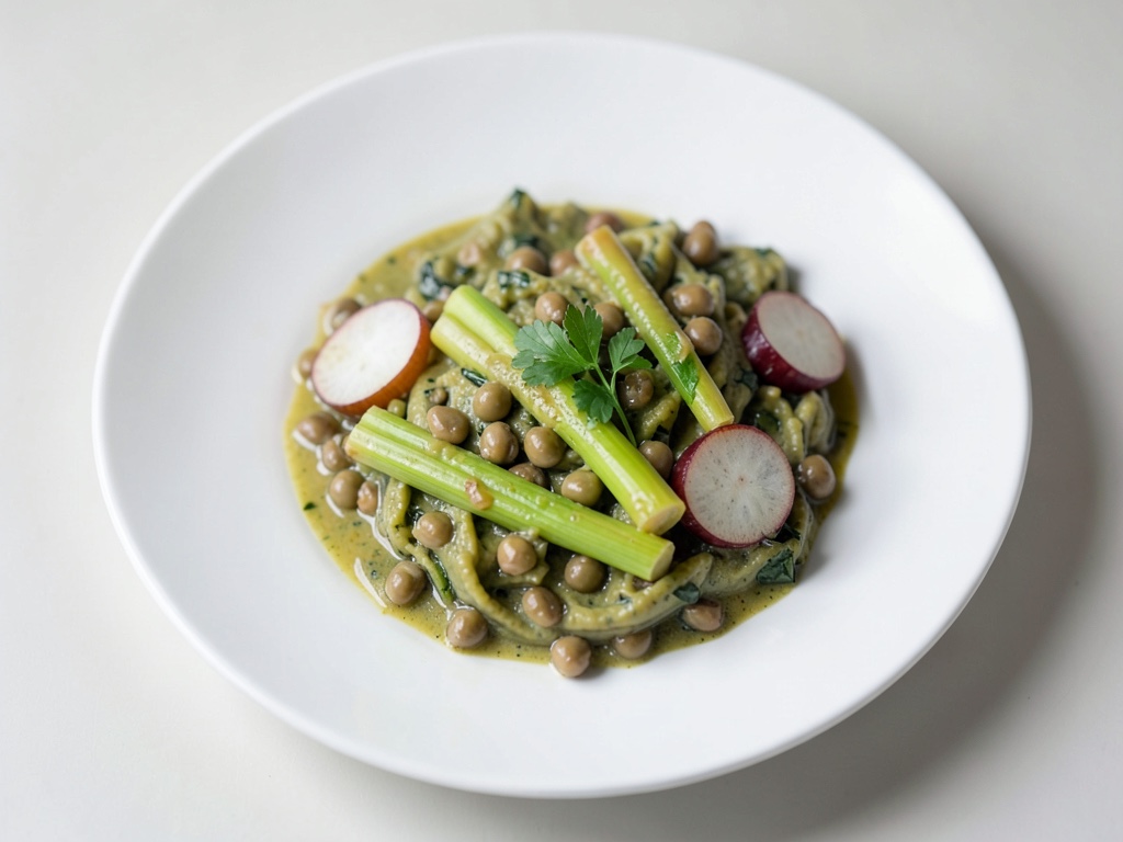 Noodles di verdura con ceci