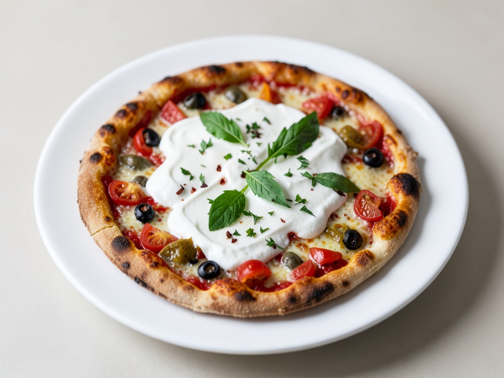 Pizza di verdure con crosta allo Schmand