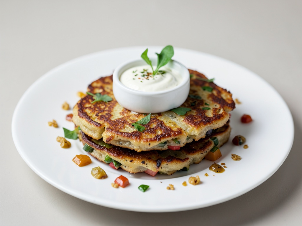 Frittelle di verdure croccanti con yogurt dip