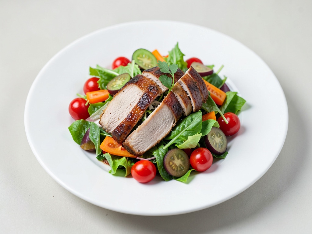 Insalata colorata con tacchino affumicato