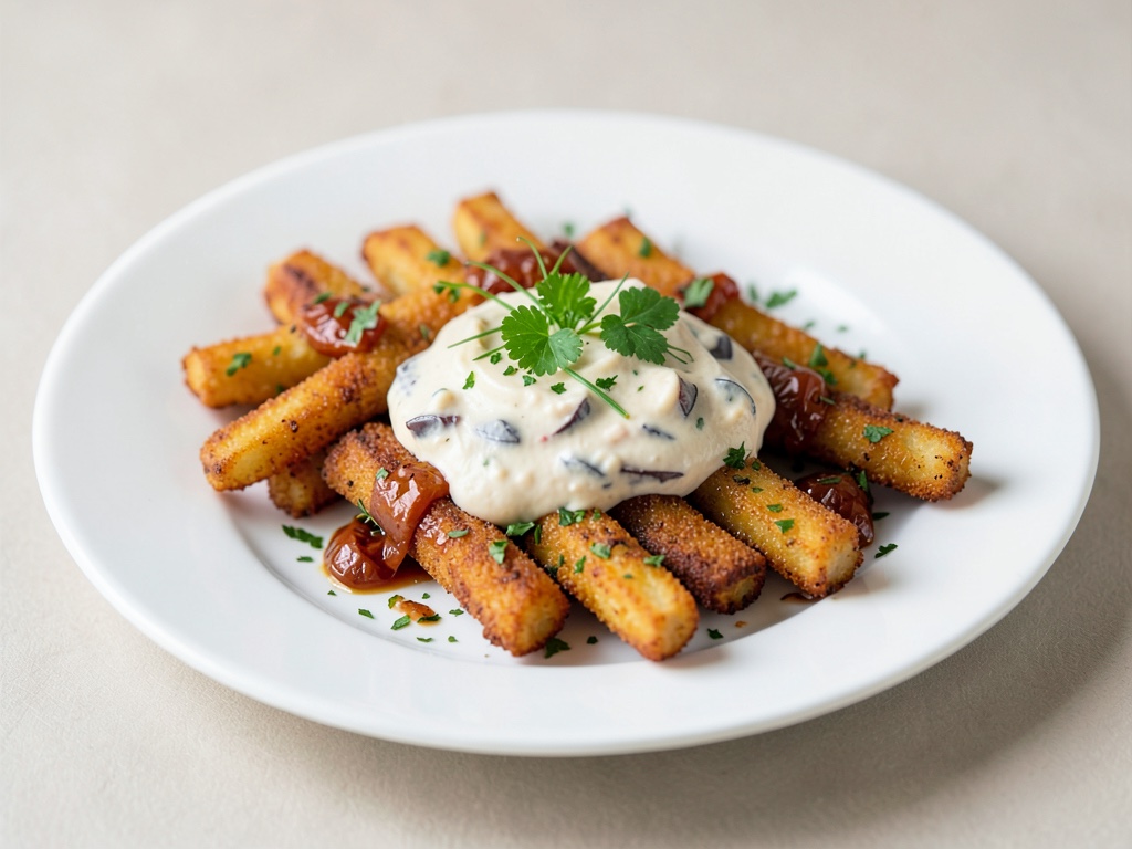 Stick di verdure croccanti con crema di melanzane