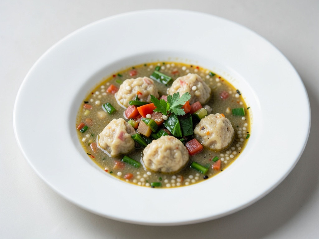 Zuppa di verdure con gnocchi di semolino