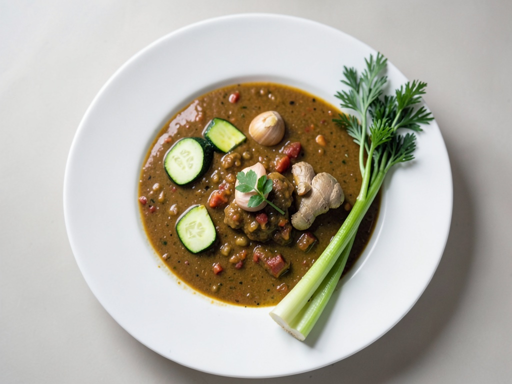 Zuppa cremosa di verdure con cocco e curry