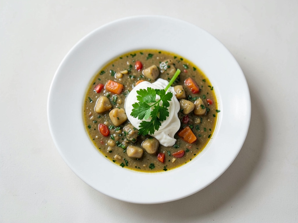 Soupe de légumes avec quenelles