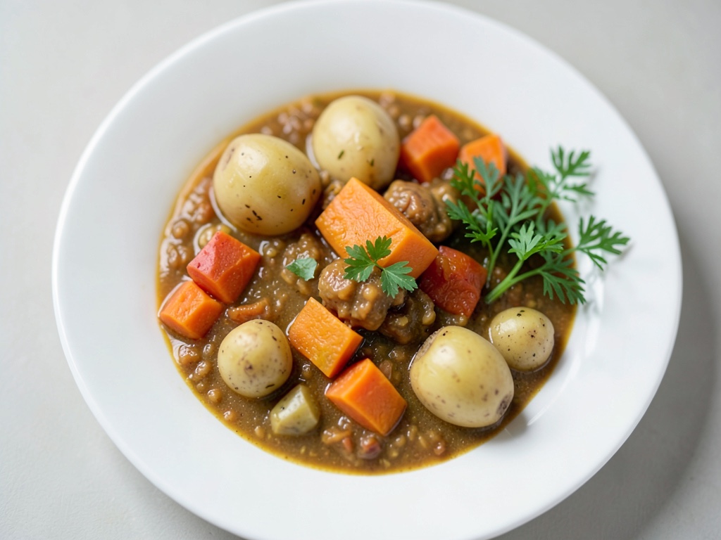 Hearty Pumpkin and Potato Soup with Roasted Vegetables