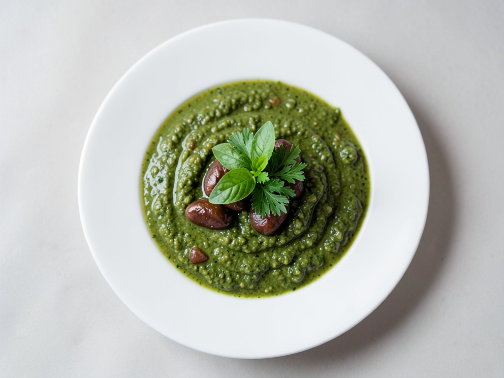 Soupe de légumes au pesto maison