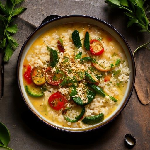 Zuppa italiana di verdure con riso