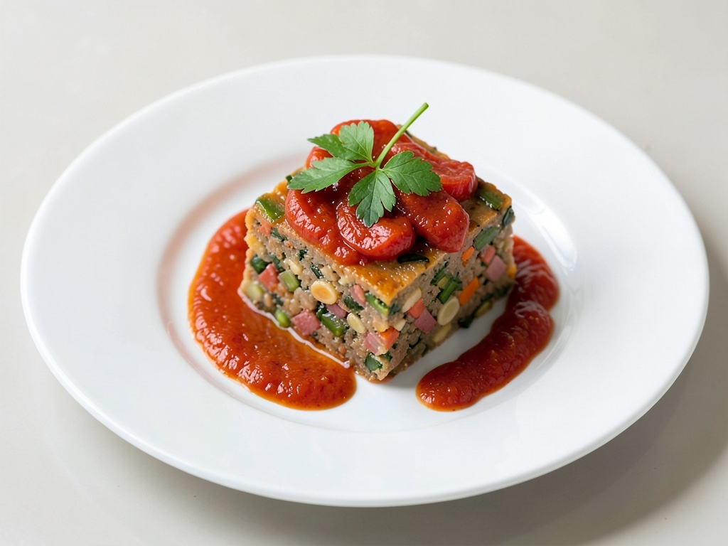 Torta di verdure con salsa di pomodoro