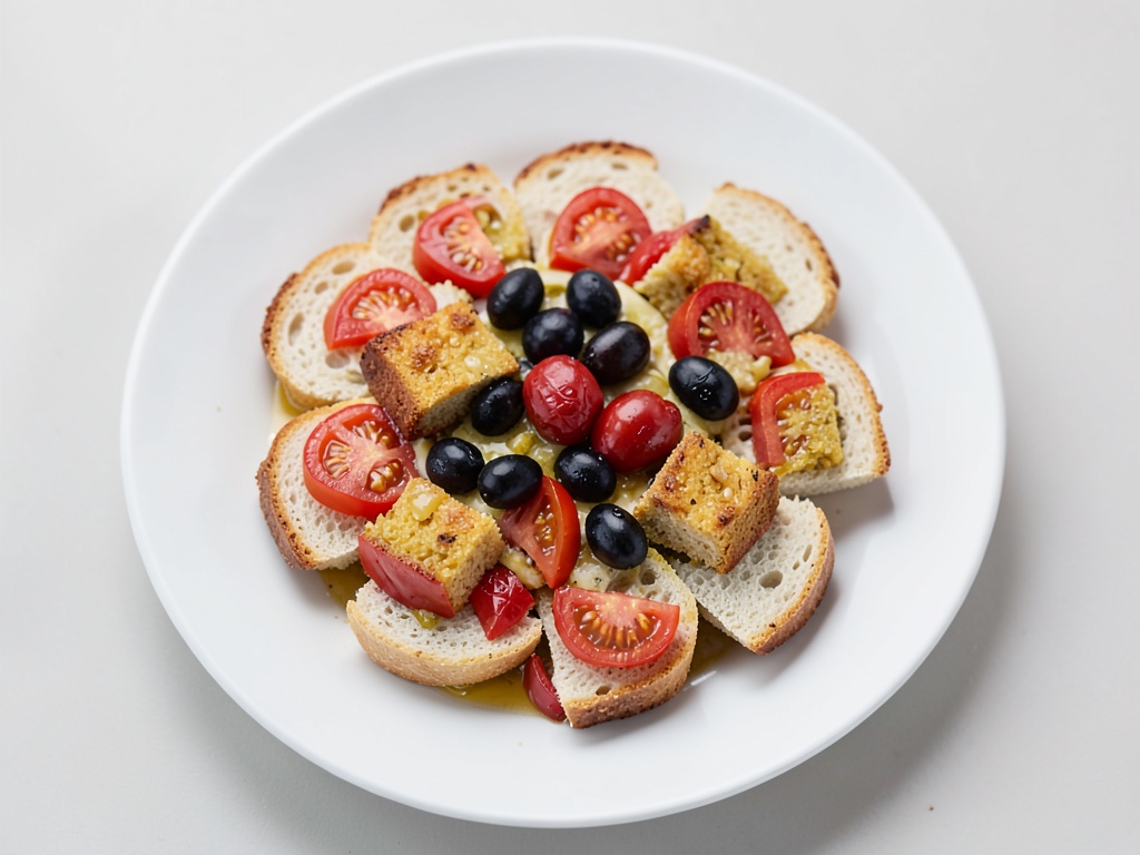 Croûtons au four à la tomate, à l'ail et au basilic