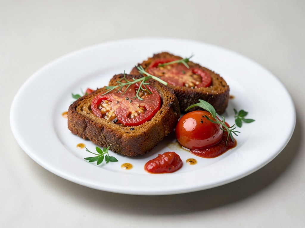 Tostadas crujientes de tomate