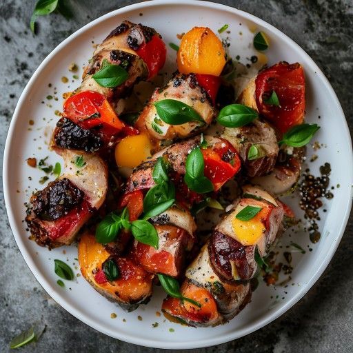 Rotolone di maiale con peperoni