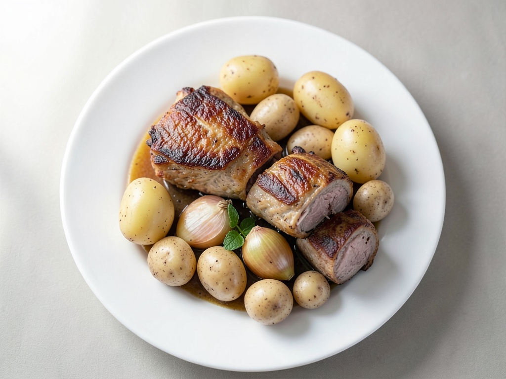 Cosce di pollo tenere con patate al forno