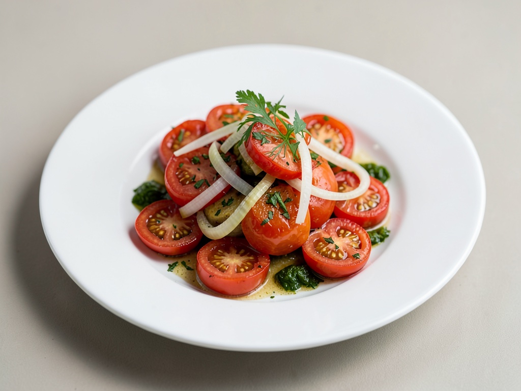 Pomodori al forno con cipolle