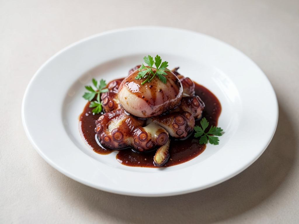 Polpo tenero in salsa al vino